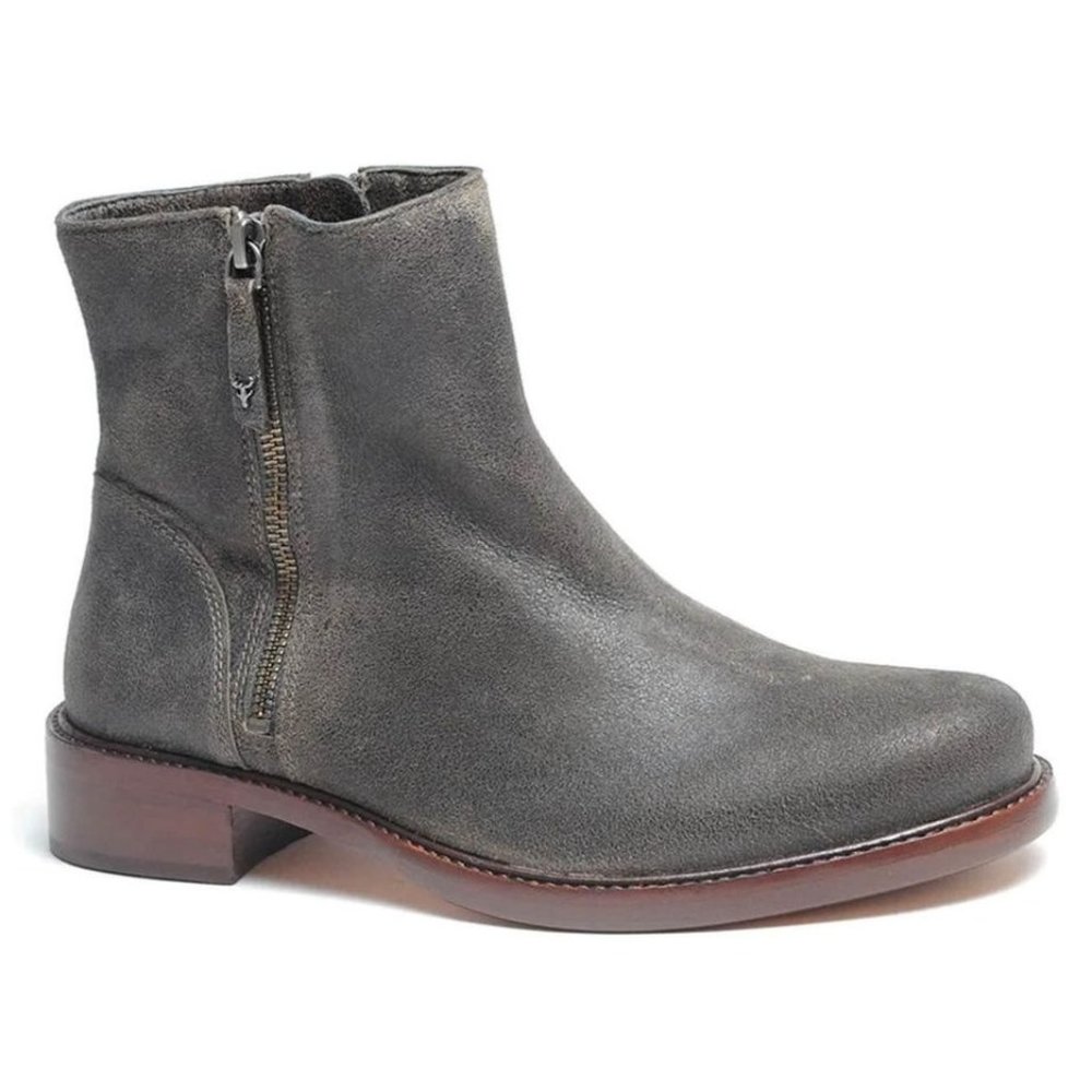 Trask Genuine Leather Gray Distressed Women’s Brylee‎ Boots Sz 6.5